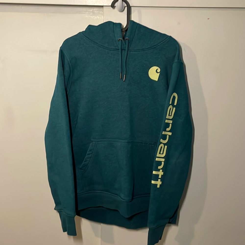 CARHARTT Women’s XL Hoodie Sweatshirt, Teal